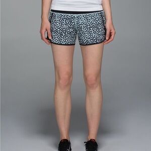 Lululemon Ace Spot Tranquil Blue Black Shorts